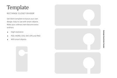 Rectangle Closet Divider Template