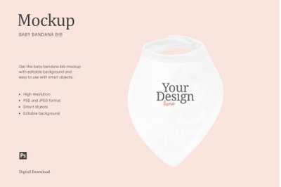 Baby Bandana Bib Mockup