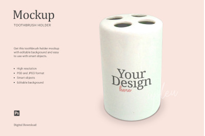 Toothbrush Holder Mockup