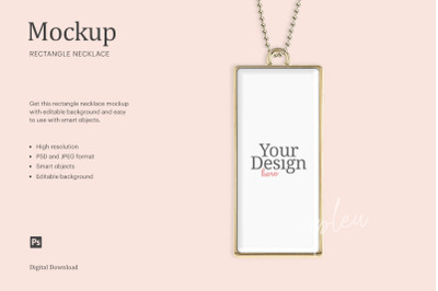 Rectangle Necklace Mockup