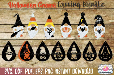 Halloween Gnome Earring Template, Witch Gnome Earring, Cricut Earrings