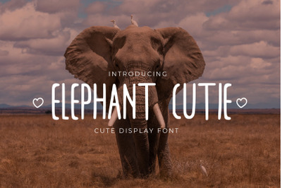 Elephant Cutie - Handwritten Display Font