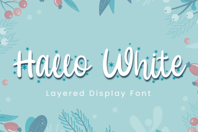 Hallo White - Christmas Font