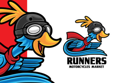 Bird Runner Motorcycle Store Logo Template