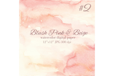 Pink and beige watercolor background Neutral gradient texture