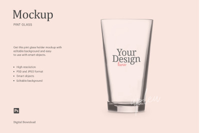 Pint Glass Mockup