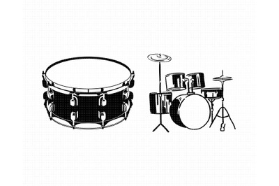 drum set SVG, PNG, DXF, clipart, EPS, vector cut file instant download