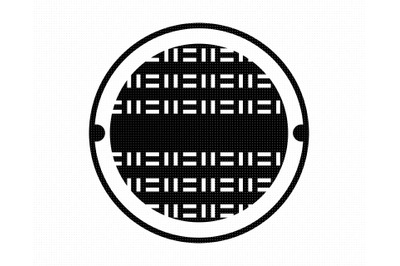 manhole cover SVG, PNG, DXF, clipart, EPS, vector cut file