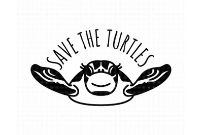 save the turtles SVG&2C; PNG&2C; DXF&2C; clipart&2C; EPS&2C; vector cut file