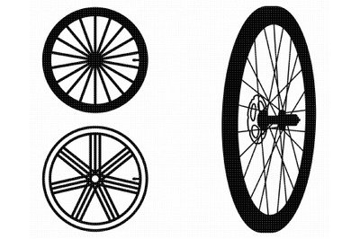 bicycle wheel SVG, bike wheel PNG, DXF, clipart, EPS, vector cut file