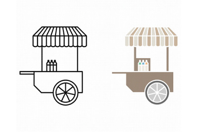 food cart SVG, fast food PNG, DXF, clipart, EPS, vector cut file