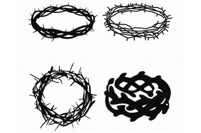 jesus crown of thorns SVG, PNG, DXF, clipart, EPS, vector cut file