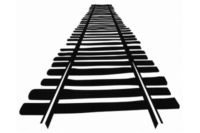 railroad tracks SVG, train track PNG, rails DXF, clipart, EPS, vector