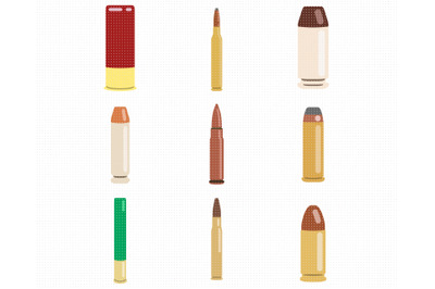 bullets SVG&2C; shotgun shells PNG&2C; DXF&2C; clipart&2C; EPS&2C; vector cut file