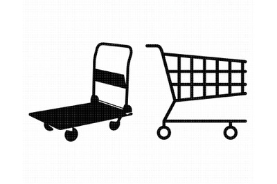 shopping cart SVG, trolley PNG, DXF, clipart, EPS, vector