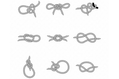 rope knots SVG, knot types PNG, DXF, clipart, EPS, vector