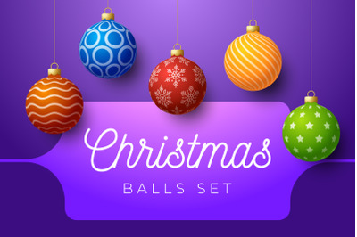 Christmas tree balls set
