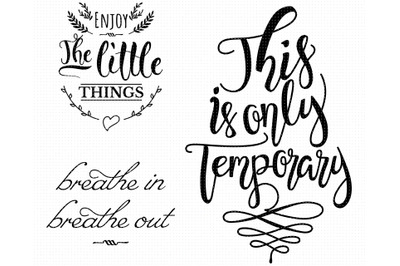 calming quotes bundle SVG, PNG, DXF, clipart, EPS, vector
