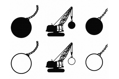 wrecking ball SVG&2C; PNG&2C; DXF&2C; clipart&2C; EPS&2C; vector cut file