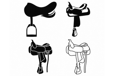 horse saddle SVG, PNG, DXF, clipart, EPS, vector cut file