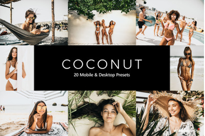 20 Coconut Lightroom Presets &amp; LUTs