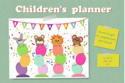 Children&#039;s planner