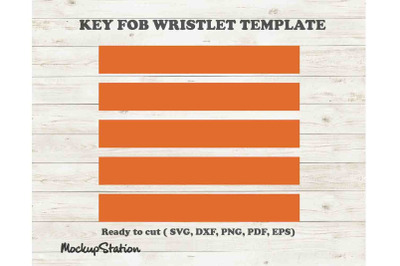 Wrist Key Fob SVG, Wristlet Chain Template DXF