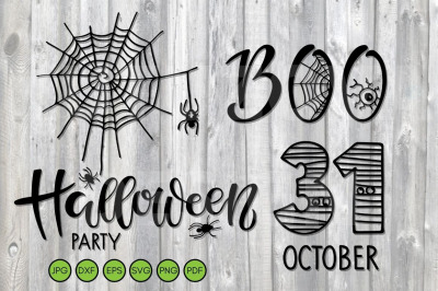 Halloween Party SVG. Holiday decor Halloween symbol bundle