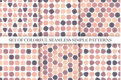 Color minimalistic seamless patterns