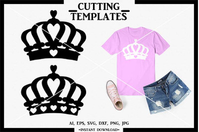 Princess, Tiara, Crown, Silhouette, Cricut, Cameo, SVG, PNG