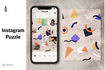 Instagram puzzle feed template