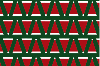 christmas santa claus hat seamless pattern