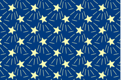 stars on blue sky pattern