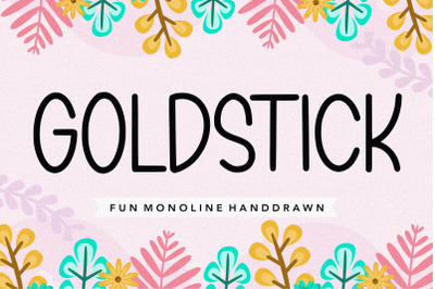 GOLDSTICK Fun Monoline Handdrawn Font