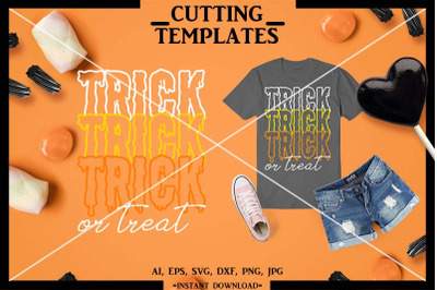 Trick or Treat, Halloween, Silhouette, Cricut, Cameo, SVG