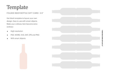 Folded Beer Bottle Gift Card 3.5&amp;quot;