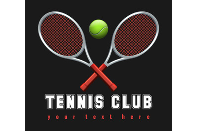 Realistic Tennis Club Emblem