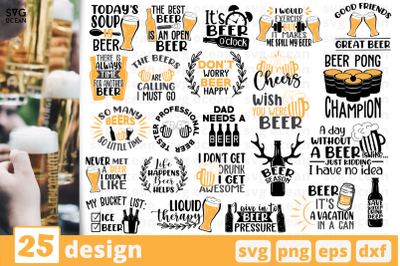 25 Beer SVG Bundle