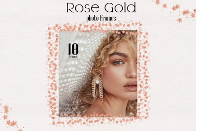 Rose Gold Photo Frame Overlays