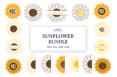 Sunflower SVG Bundle for Cricut and Silhouette