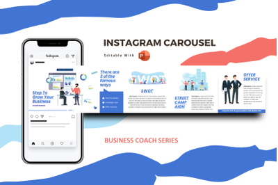 Business coaching instagram carousel powerpoint template