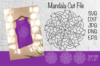 Mandala SVG. Mandala Cut File. Mandala Paper Template.