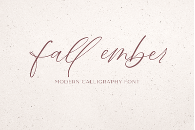 Fall Ember Calligraphy Script