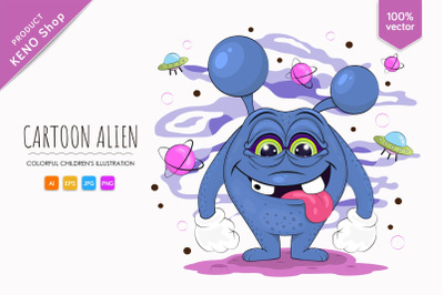 Cute cartoon alien