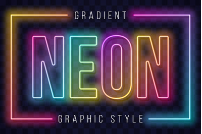 Realistic Gradient Neon AI Style