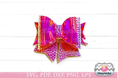 3D Bow SVG, layered Bow, Stacked Bow, Hair Bow Template, Cricut Bow