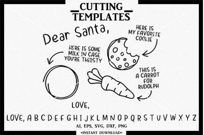 Dear Santa Cookies And Milk SVG, Christmas, Cricut, Cameo