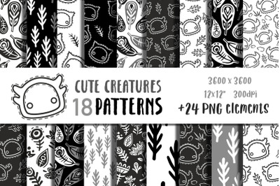 Kids patterns seamless Cute clipart Repeat pattern Cute digital paper