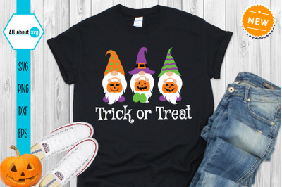 Trick or Treat Gnomes Svg, Halloween Gnomes Svg