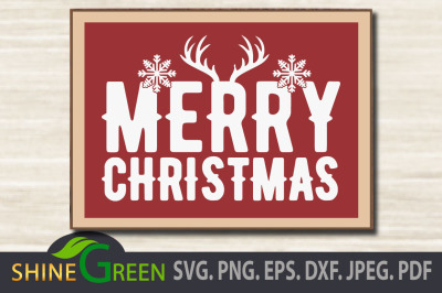 Christmas SVG Wood Sign Board, Farmhouse, Reindeer